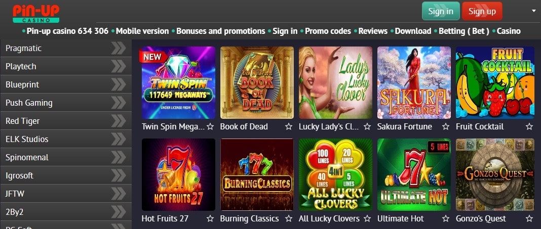 casino pin up online game stots casino pin up online game stots